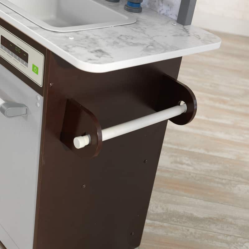 Uptown Elite Espresso Play Kitchen with EZ Kraft Assembly