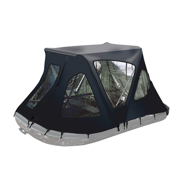 ALEKO Waterproof Winter Black Tent for 8.4 ft Inflatable Boat