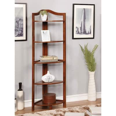 Buy Oak Finish Corner Bookshelves Bookcases Online At Overstock