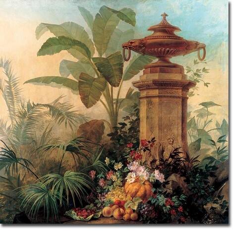 Flowers and Tropical Plants by Jean Capeinick Gallery Wrapped Canvas Giclee Art