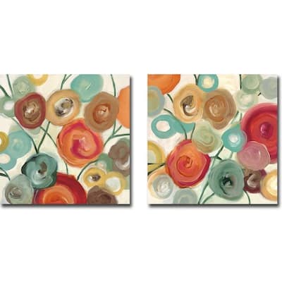 Blossom I & II by Cat Tesla 2-piece Gallery Wrapped Canvas Giclee Art Set