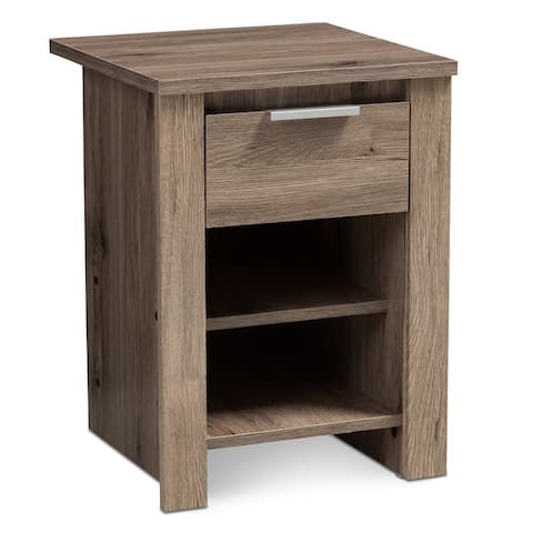 Urban Designs Claremont Brown Wood 1-Drawer Nightstand