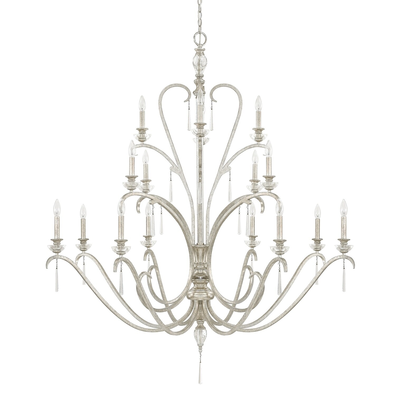 Celine 16-light Antique Silver Chandelier - Chandeliers For Bedrooms by Overstock.com