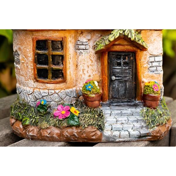 Alpine Mystic Estates Fairy House with "Elvin" Gnome Figurine, 9 Inch