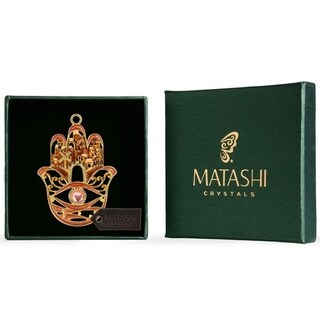 Hanging Hamsa Red City WallDecor Ornament w/Matashi Crystals