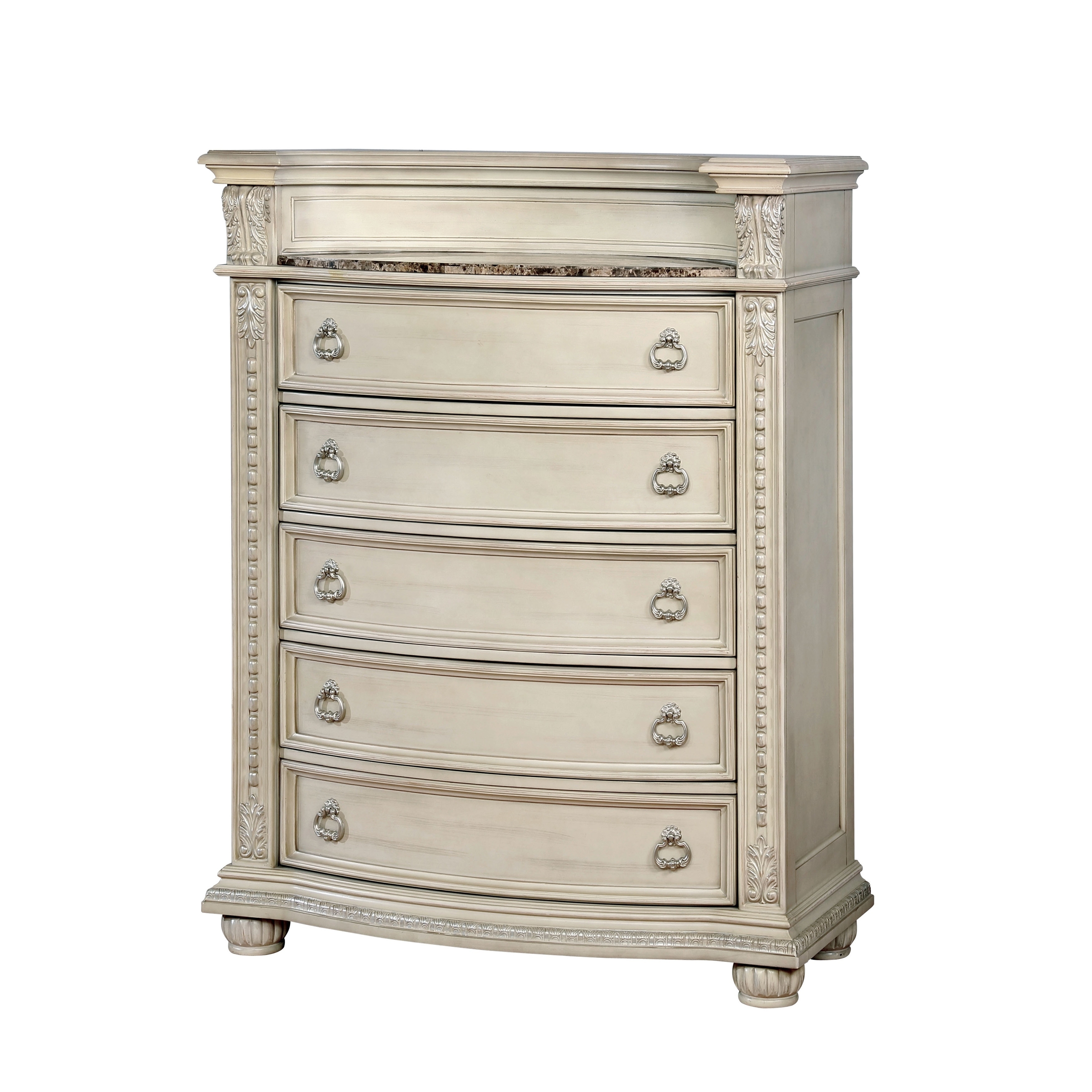 Shop Furniture Of America Boss Traditional White Solid Wood 5
