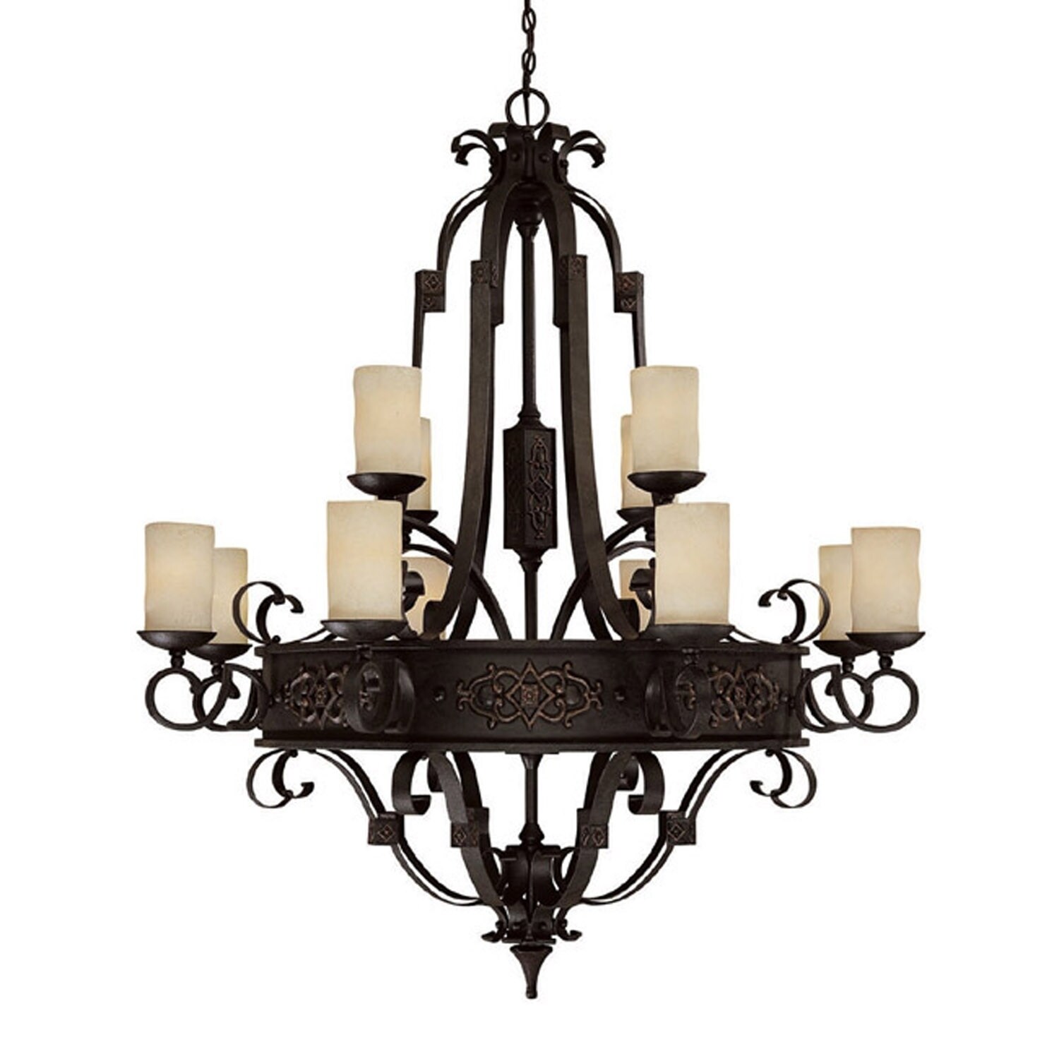 River Crest 12-light Rustic Iron Chandelier - Rustic Iron - Chandeliers For Bedrooms by Overstock.com