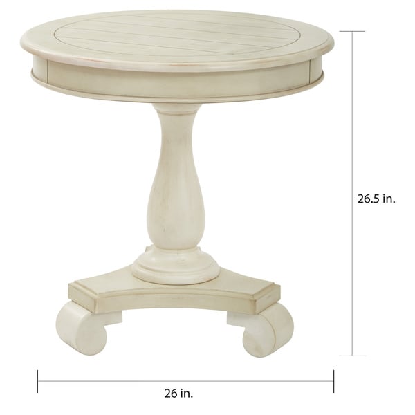 cream colored side tables