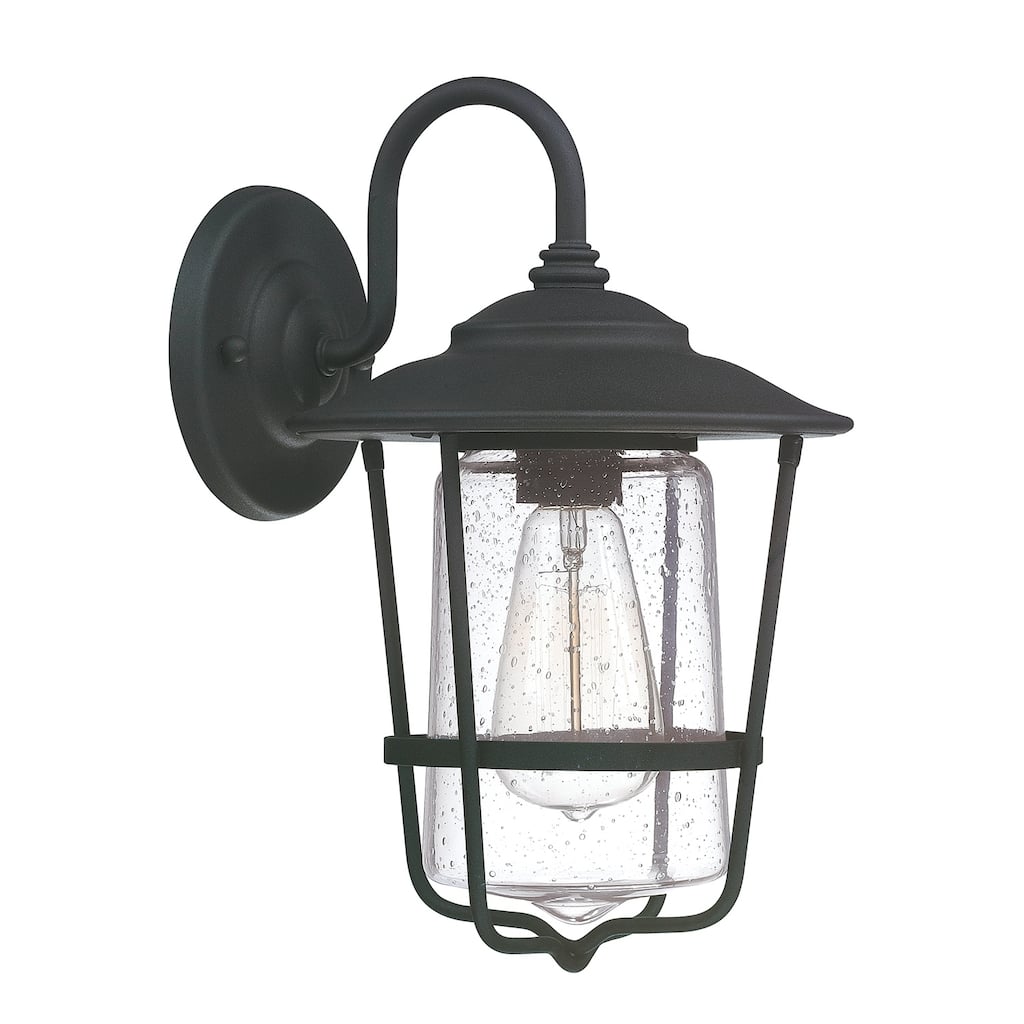 Creekside 1-light Black Outdoor Wall Lantern