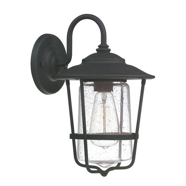 slide 1 of 1, Creekside 1-light Black Outdoor Wall Lantern