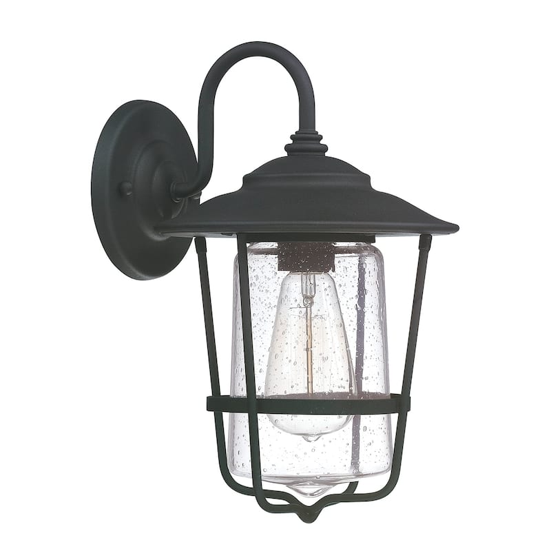 Creekside 1-light Black Outdoor Wall Lantern