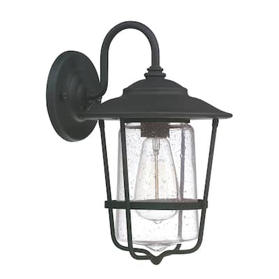 Creekside 1-light Black Outdoor Wall Lantern