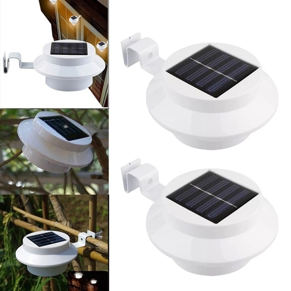 Two Packs Solar Gutter Utility Outdoor Light Fence Yard Light - On Sale ...