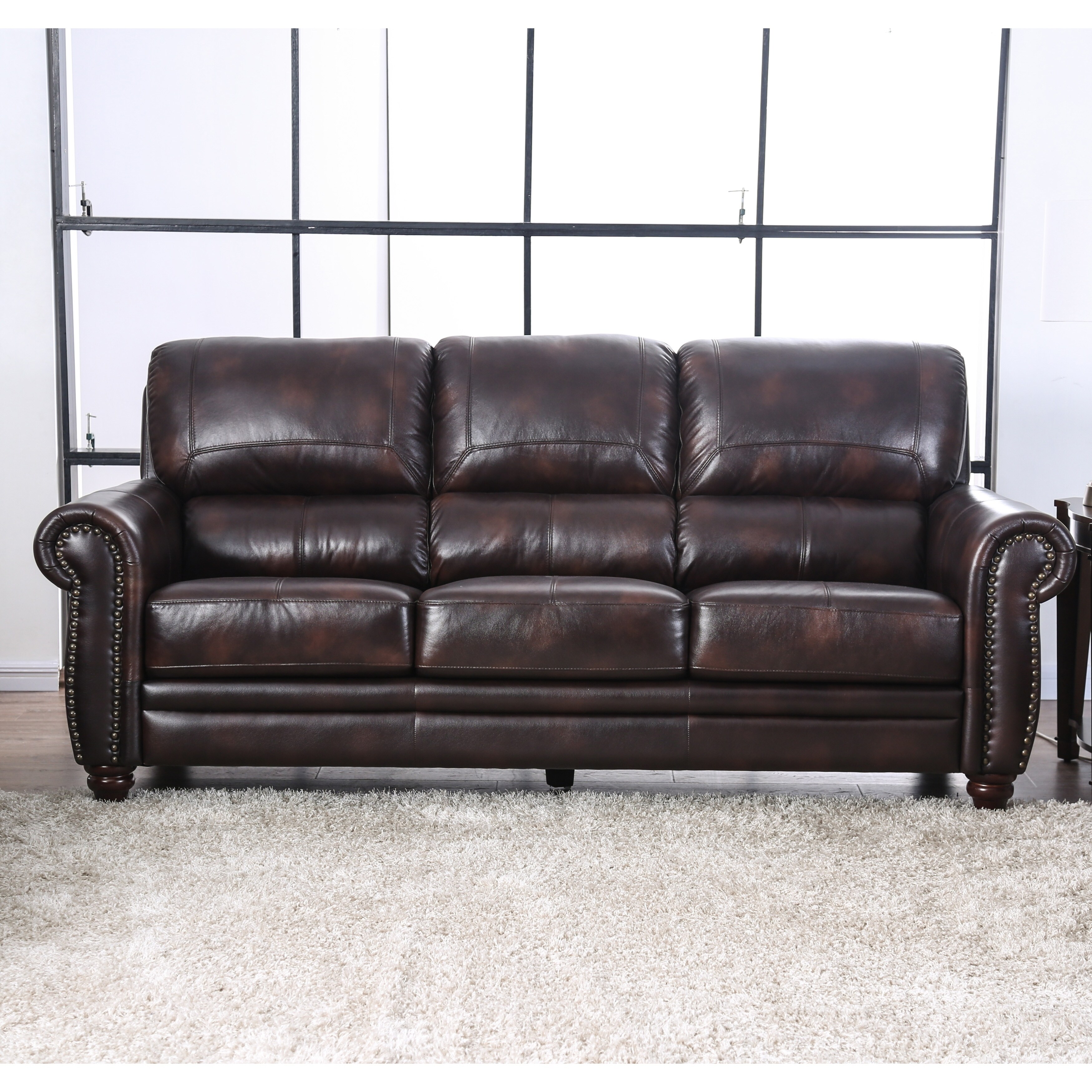 Furniture Of America Richmond Leather Match Sofa Richmond Leather Match Sofa