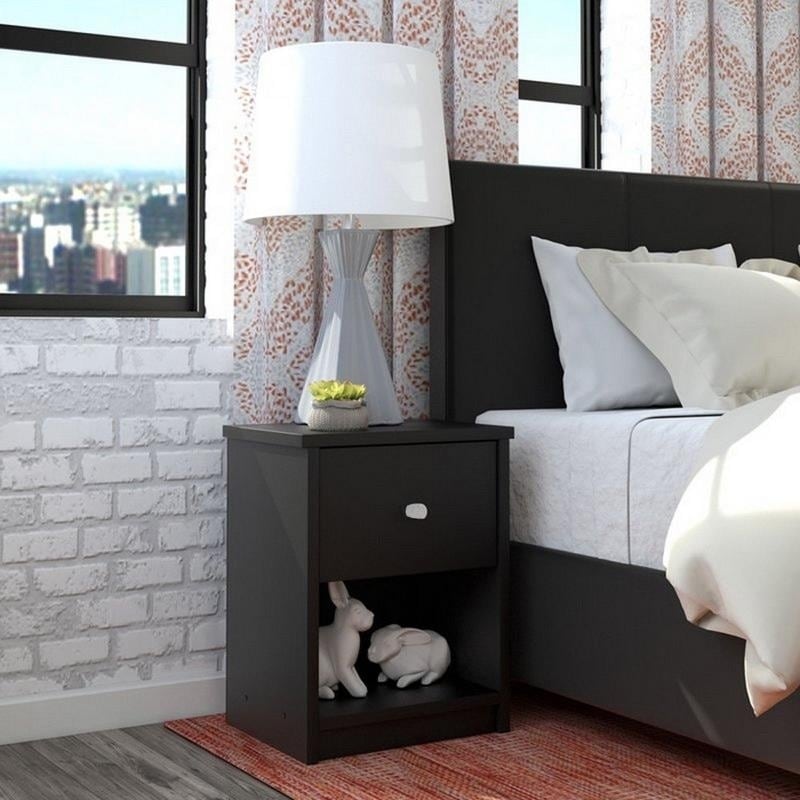 Shop Wood Bedroom Furni 1 2 Drawer End Side Bedside Stand Table Nightstand Overstock 23448032