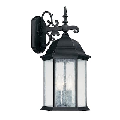 Main Street 3-light Black Outdoor Wall Lantern