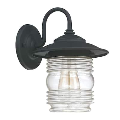 Creekside 1-light Black Outdoor Wall Lantern