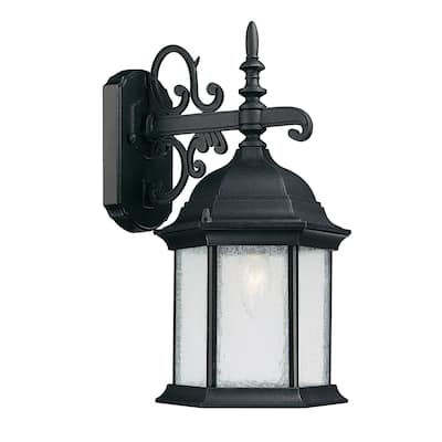 Main Street 1-light Black Outdoor Wall Lantern