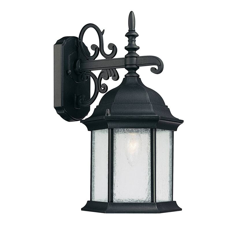 Main Street 1-light Black Outdoor Wall Lantern - Black