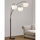 Shop HomeGlam Broadway Dark Bronze Finish Marble and Metal 3-light Arch ...
