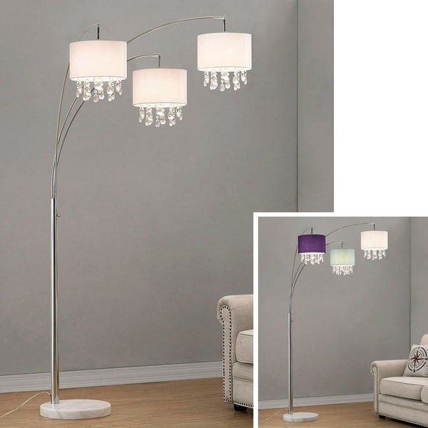 3 crystal floor lamp