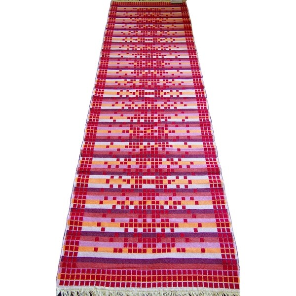 Double Sided Runner Rugs Red - 2'8 x 10'