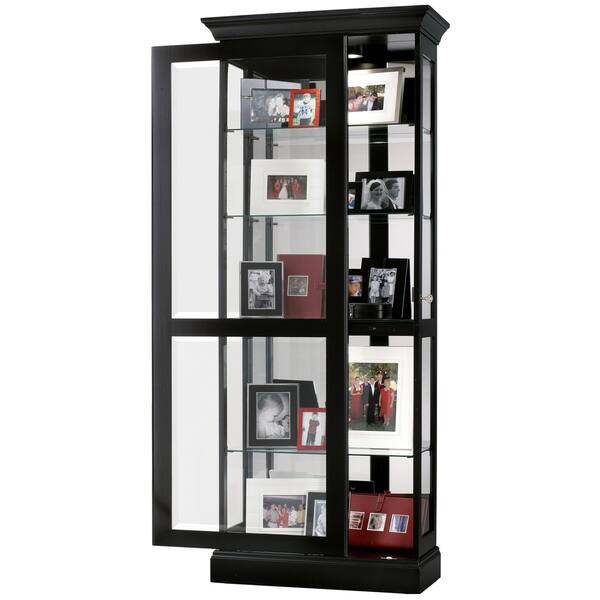 Shop Howard Miller Berends Contemporary Black Solid Wood And Glass