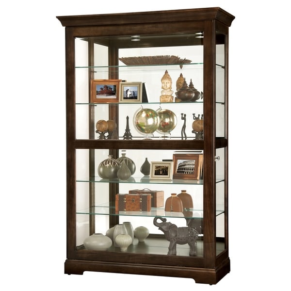 Dark brown deals curio cabinet