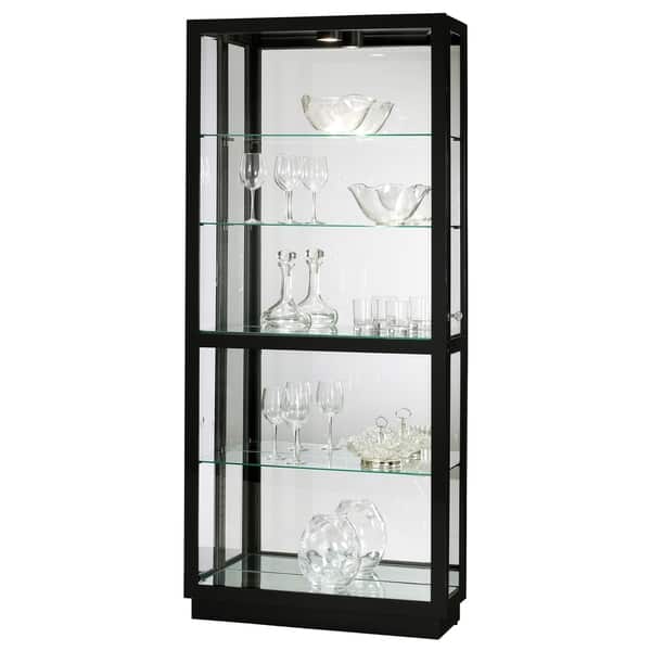 Shop Howard Miller Jayden Iii Rich Black Wood Glass Tall 5 Shelf