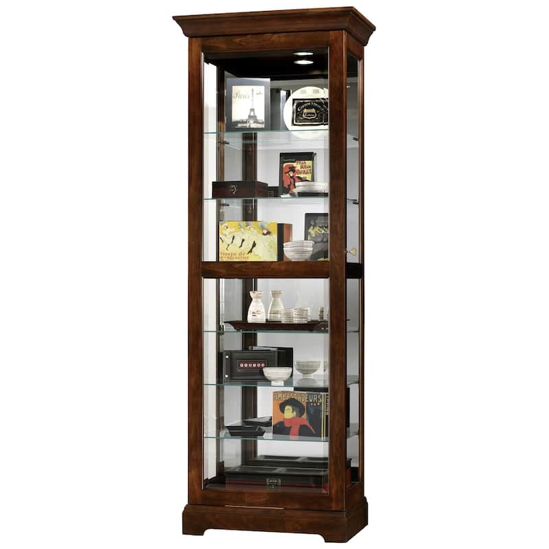 Howard Miller Martindale Brown Wood 7-shelf Curio Cabinet