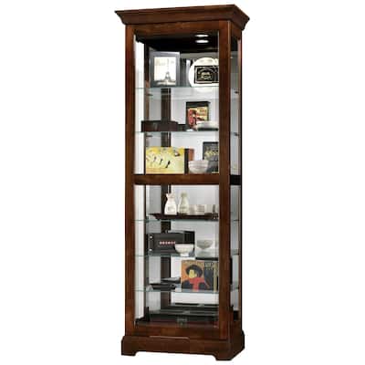 Howard Miller Martindale Brown Wood 7-shelf Curio Cabinet