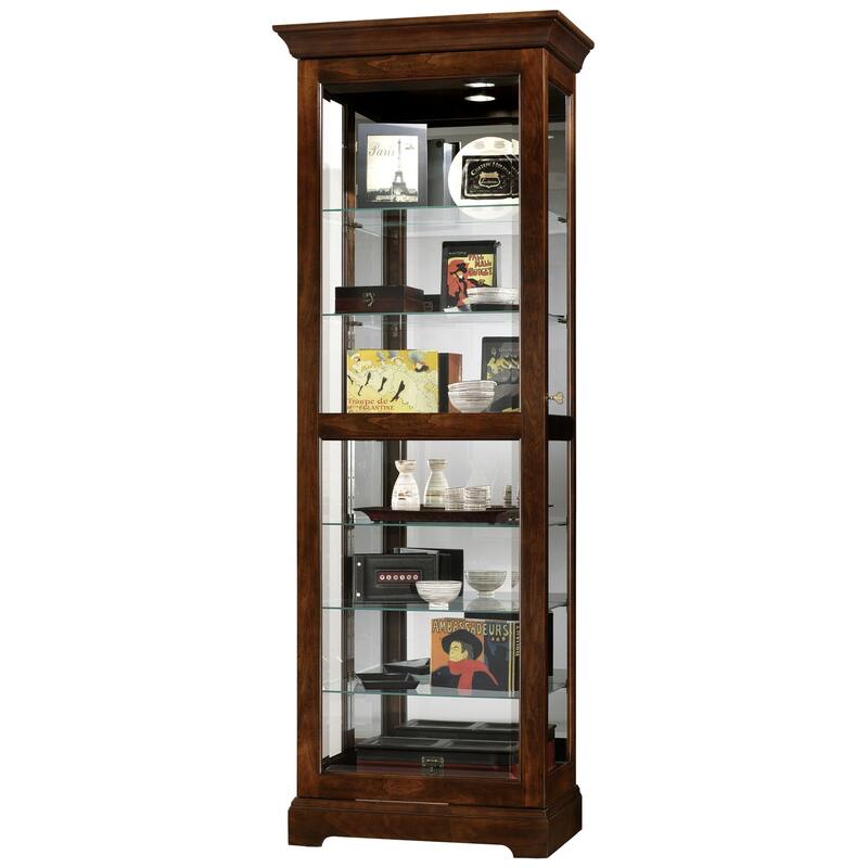 Howard Miller Martindale Brown Wood 7-shelf Curio Cabinet