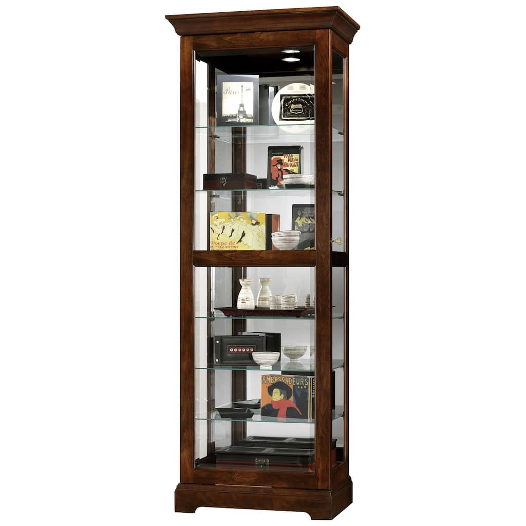 Howard Miller Martindale Brown Wood 7-shelf Curio Cabinet