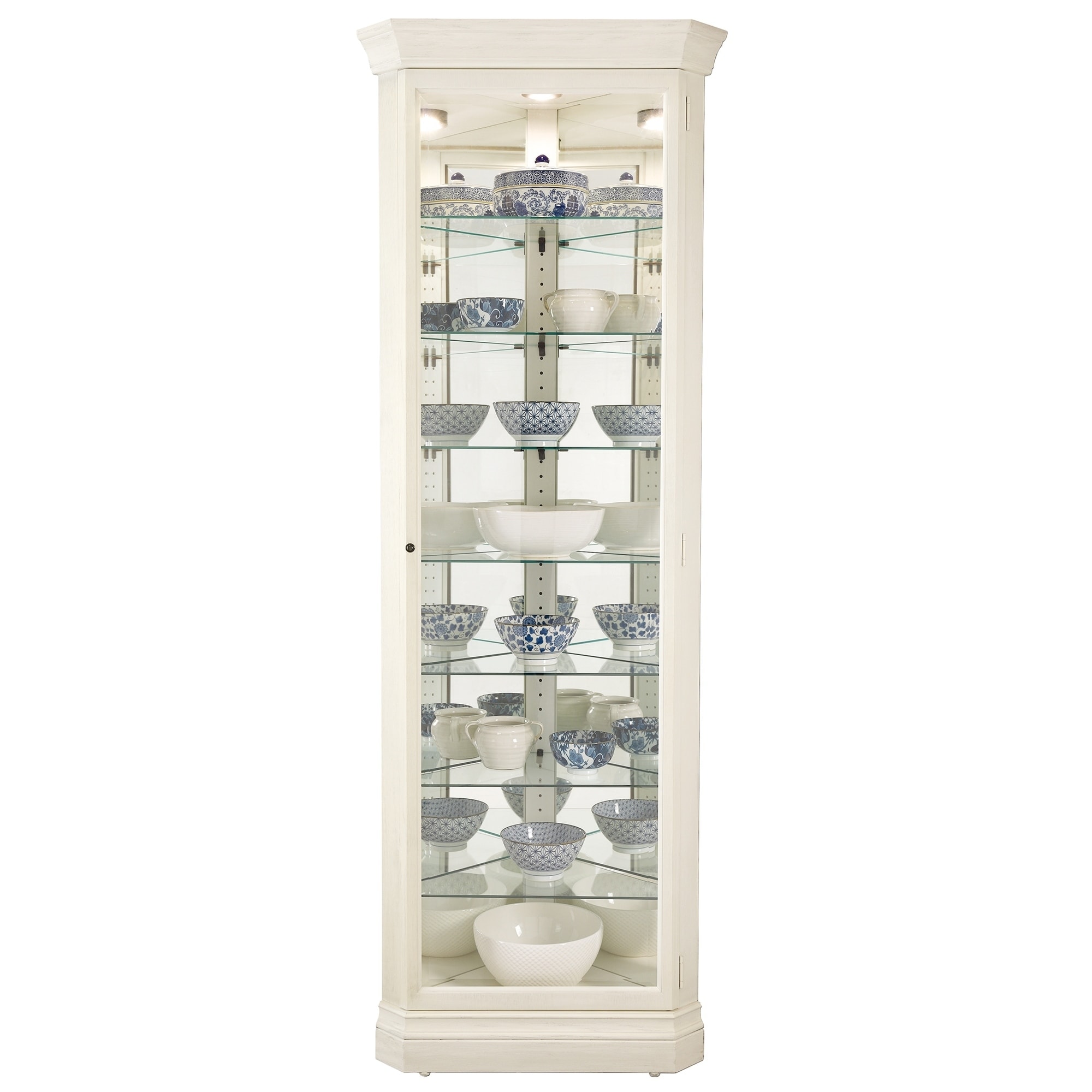 Shop Howard Miller Delia Ii 8 Shelf Lighted Curio Cabinet 80 In