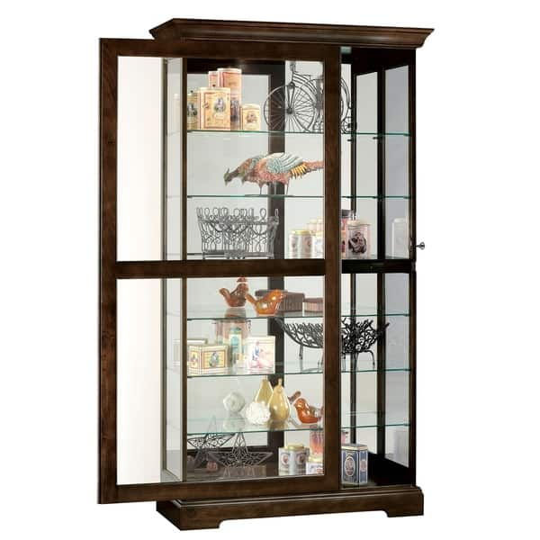 Shop Howard Miller Tyler Iii Brown Wood Glass 7 Shelf Curio