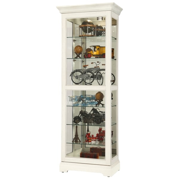 Howard Miller Martindale V White Solid Wood Tall 7 Shelf Living Howard Miller Martindale V White Solid Wood Tall 7 Shelf Living Room Curio Cabinet