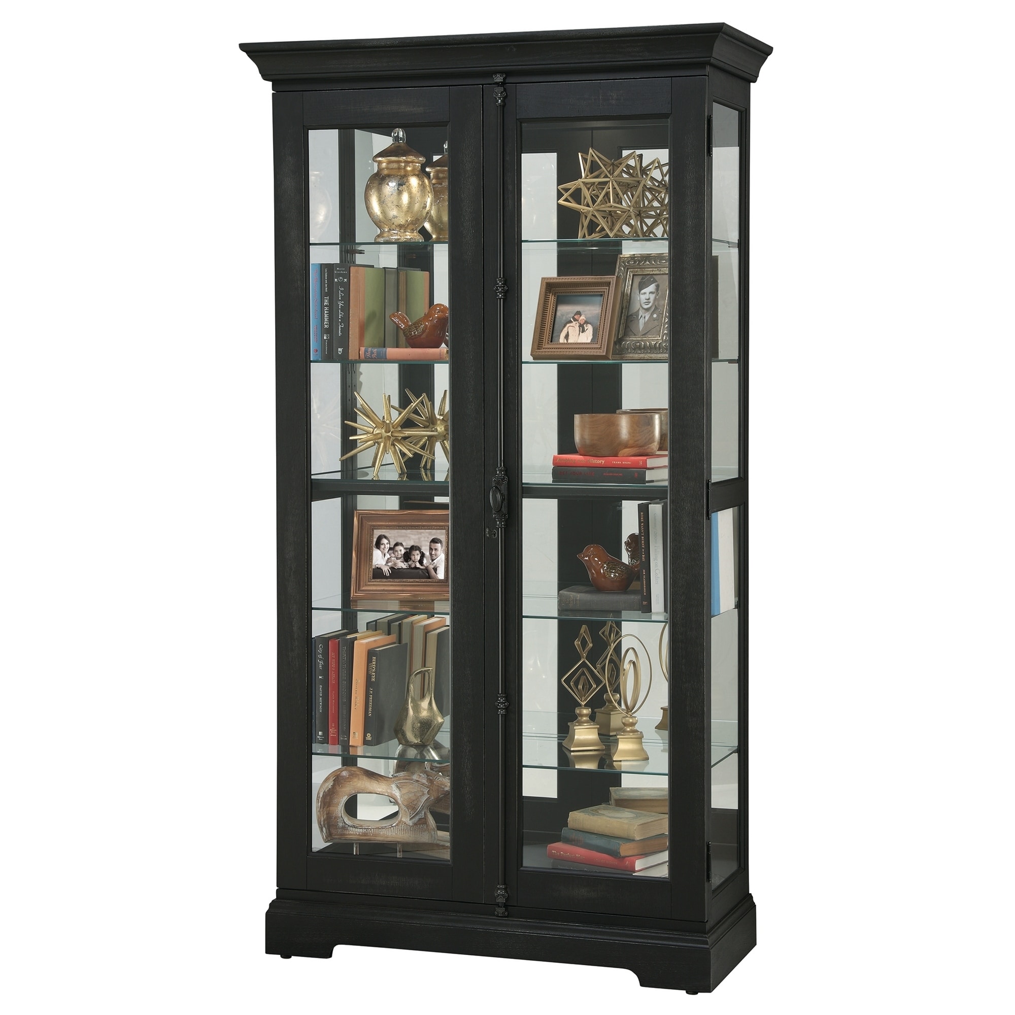 Shop Howard Miller Waylon Iii Aged Black Wood 6 Shelf Living Room