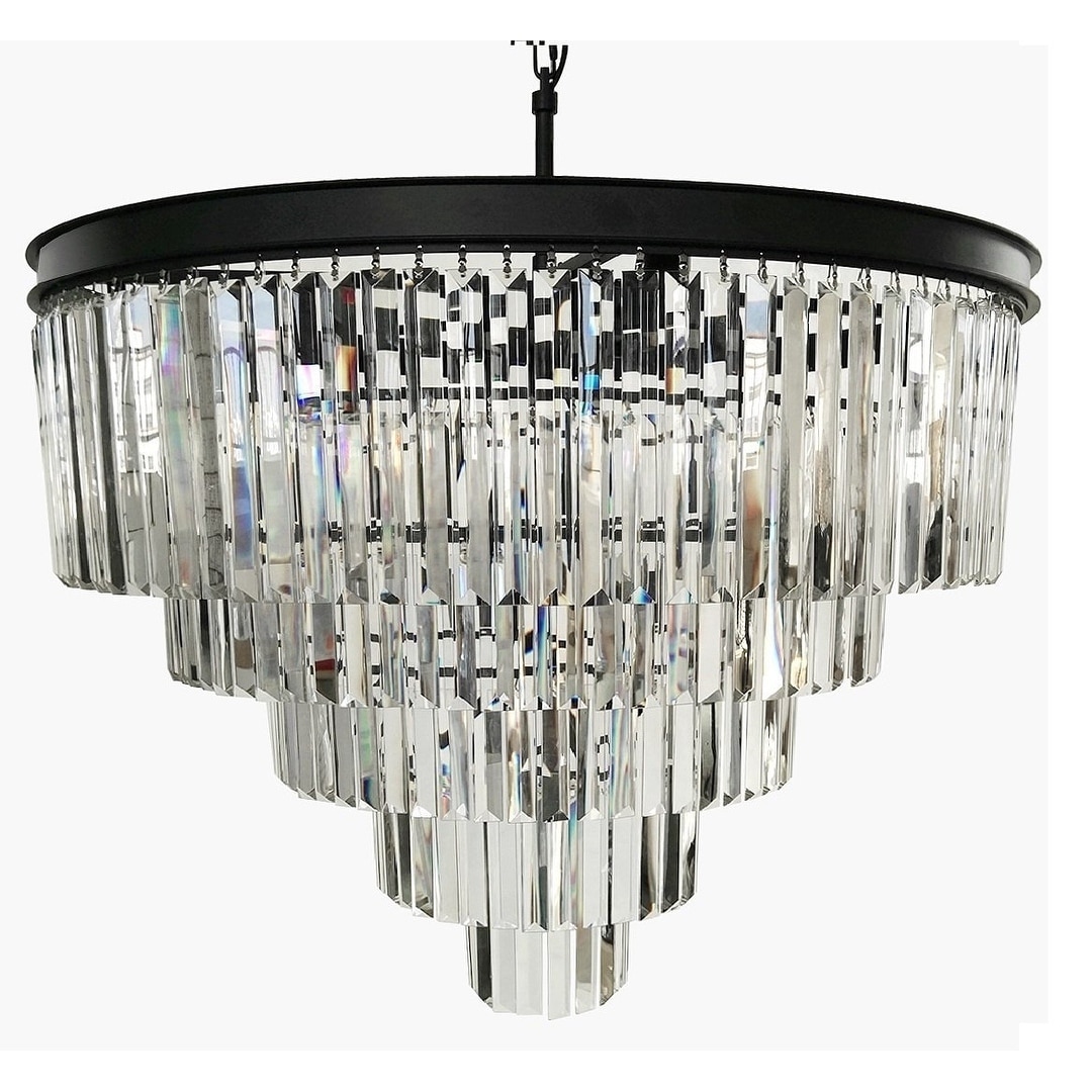 12-Light Modern Crystal Chandelier Pendant Ceiling Light - Chandeliers For Bedrooms by Overstock.com