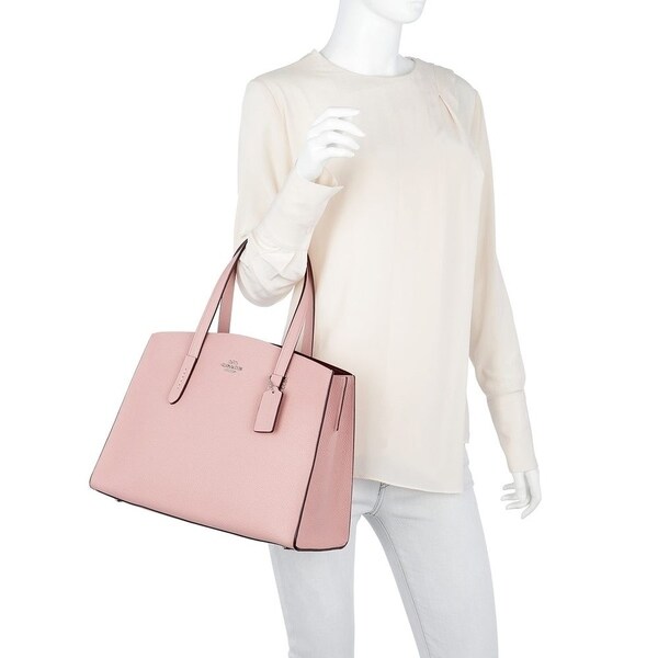 coach charlie carryall pink