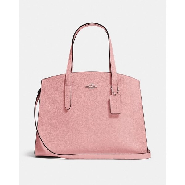 coach charlie carryall pink