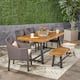 Option teak + black + brown + beige cushion