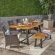 Option Teak + Black + Brown + Beige Cushion