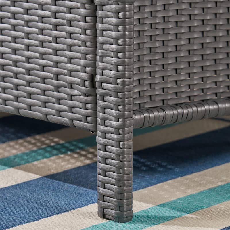 St. Lucia Outdoor 7 Seater Wicker Chat Set by Christopher Knight Home
