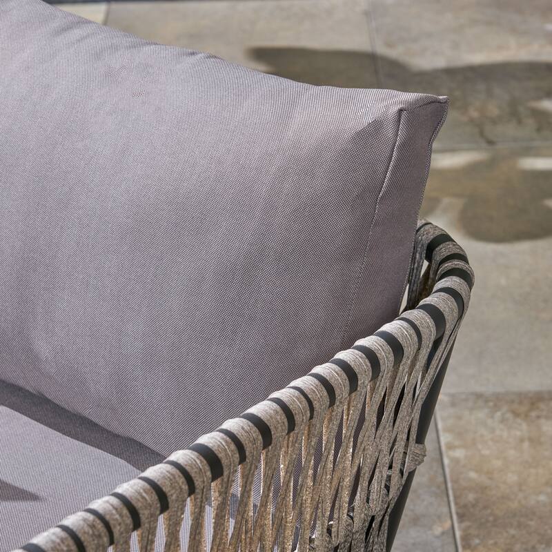 Oceanus Outdoor Wicker Club Chair (Set of 4) by Christopher Knight Home