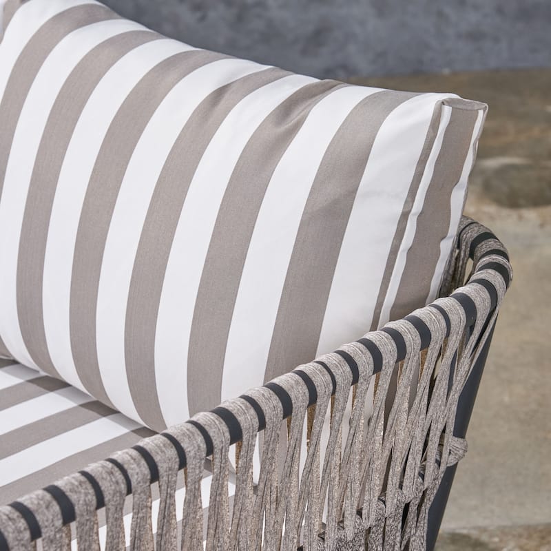 Oceanus Outdoor Wicker Club Chair (Set of 4) by Christopher Knight Home