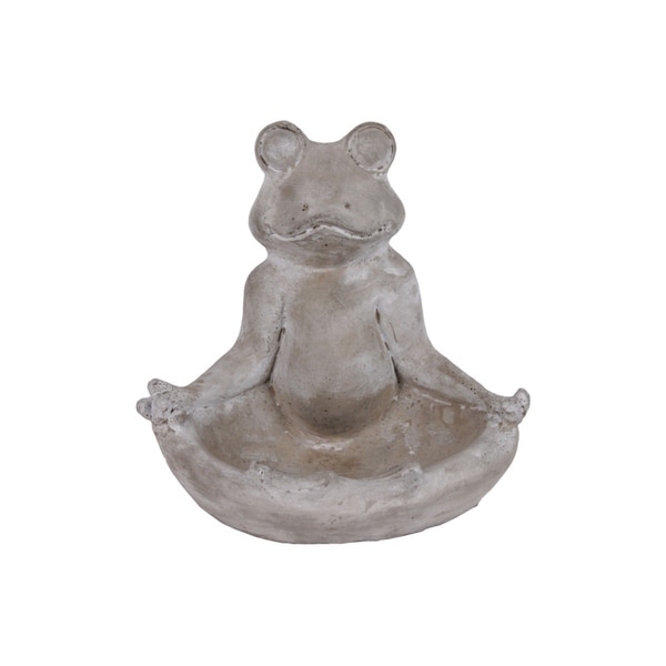 meditating frog figurine