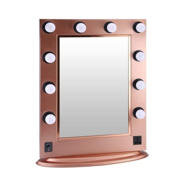 Brookstone 10x 1x Natural Light Tabletop Makeup Mirror
