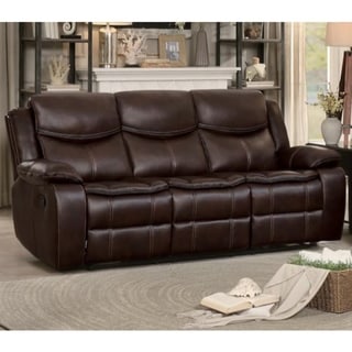 Shop Jordan Dark Brown Leather Sofa - Free Shipping Today 