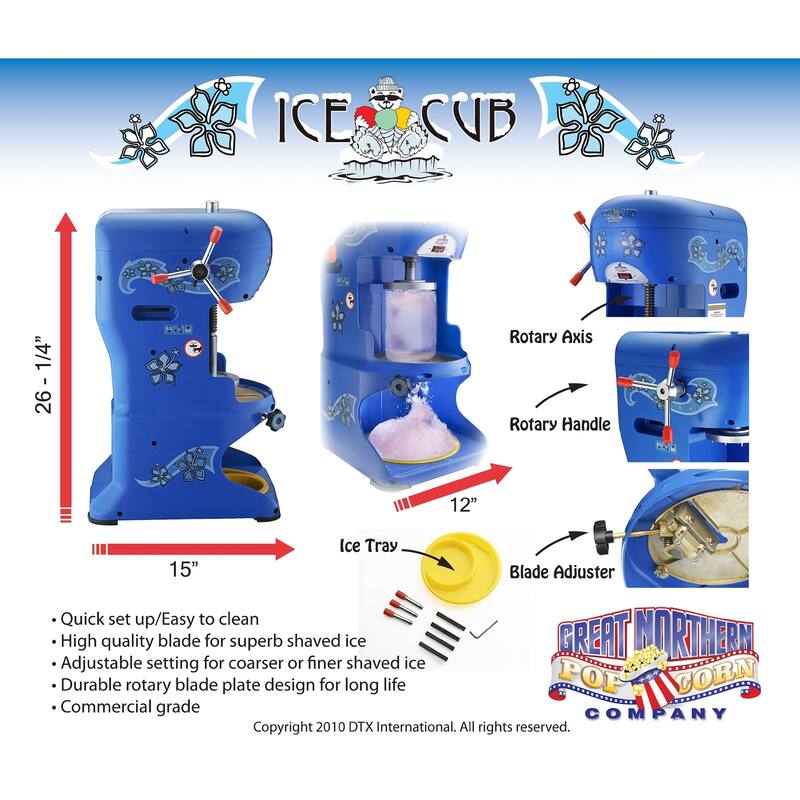 Great Northern Shaved Ice Machine Great for Slushies and Flavored Ice