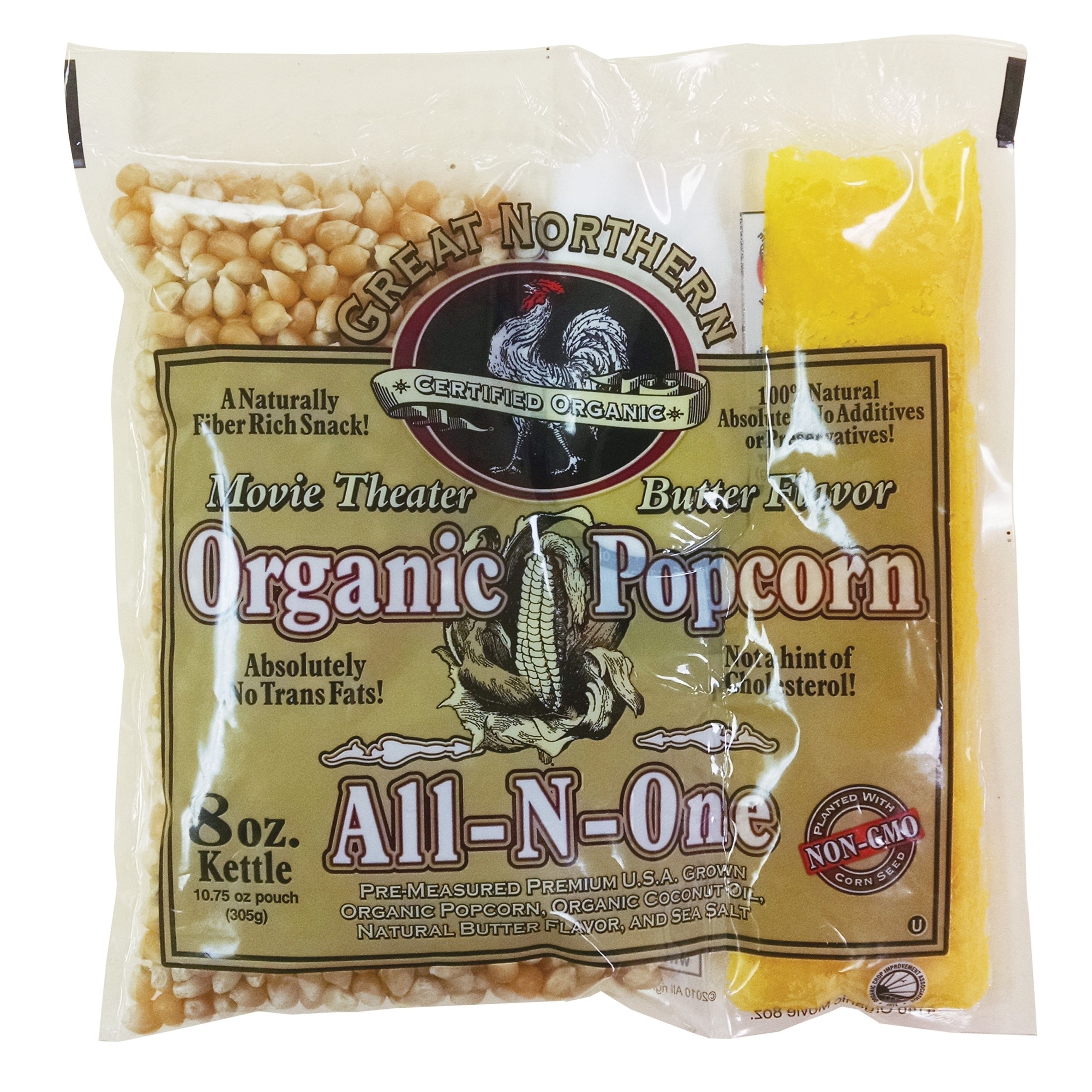 GREAT NORTHERN POPCORN COMPANY - Popcorn Packs, Pre-Measured, Movie Theater  Style, All-in-One Kernel, Salt, Oil Packets for Popcorn Machines, 8 Ounce  (Pack of 24)